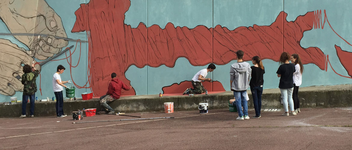 Murales realizzato in occasione di Lascia un segno